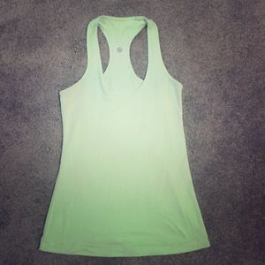 Lululemon neon yellow racerback tank size 4